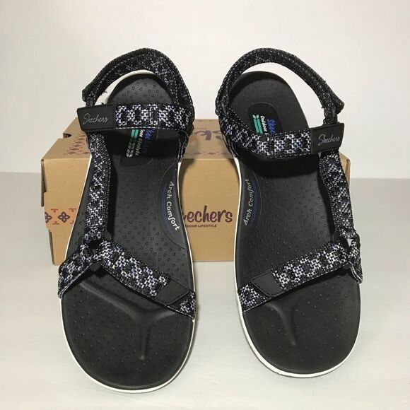 Skechers Reggae Cup Washable Knit Quarter Strap Sandals - Picture 5 of 9